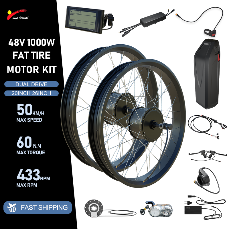 Kit de conversion de vélo élec - Dual Motor Ebike Kit 2000W avis et prix